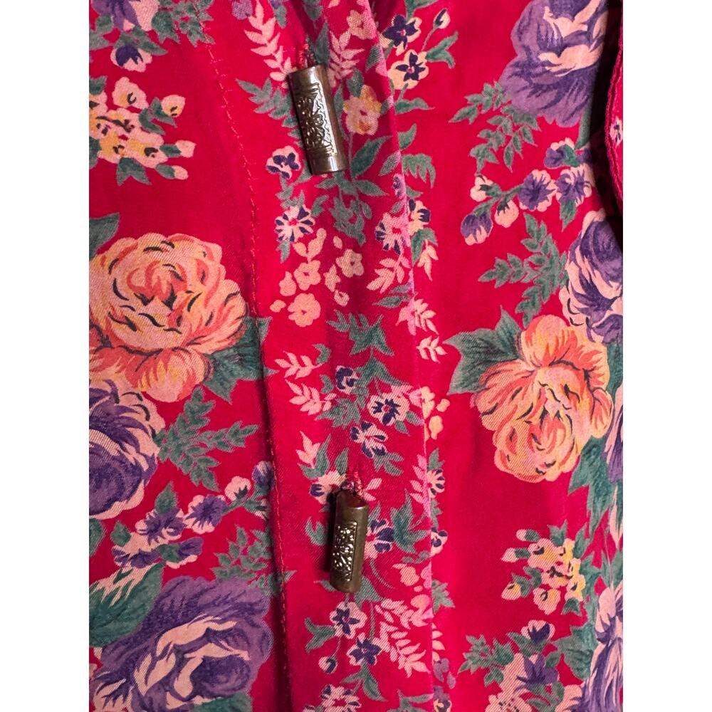 Unbranded Red/Purple & Green Women's Long Sleeve Button Down Blouse. - Picture 3 of 5